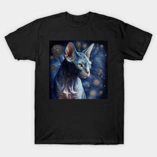 Gold And Blue Sphynx T-Shirt